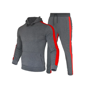 Survêtements pour hommes pulls à capuche 2 pièces pantalons de survêtement décontractés couleur coutures confortables jogging costumes - Product Image 2
