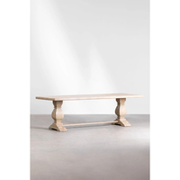 Ensemble de table et chaises à manger en bois massif 2024 - Design moderne pour hôtel, école, maison, bar, chambre, centre commercial et salle de sport