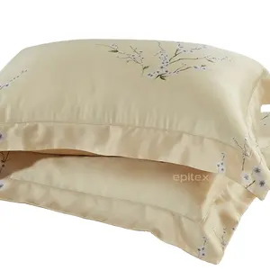 King queen conjunto de lençol de cama de luxo, roupa de cama de alta qualidade estampada orgânica 100% de china