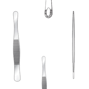 Fórceps de disección rusos de alta calidad con extremo fenestrado Fabricación de acero inoxidable quirúrgico de 150mm de largo en Pakistán - Product Image 1