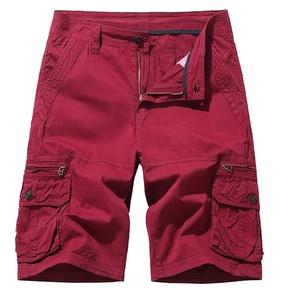 Pantalones cortos transpirables de algodón para mujer, pantalones cortos de chándal de verano, informales, teñidos, lisos, con múltiples bolsillos, hasta la rodilla, pantalones cortos Cargo a la venta - Product Image 5