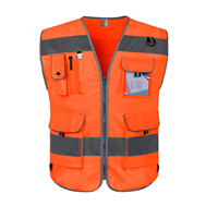 Chaleco de Seguridad para Hombre, de Poliéster, Color Sólido, con Logotipo Personalizado, Marca Bangladesh, Uniformes de Trabajo, Impresión Digital, Precio Económico al por Mayor