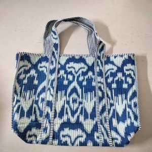 Magnifique sac de week-end de luxe fait main imprimé feuilles, en coton matelassé, grande capacité, durable, prix de gros - Product Image 3