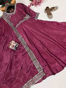 MEJORA LA BELLEZA DE TU ARMARIO CON ESTE VESTIDO RECIÉN LANZADO HERMOSO VESTIDO DE SEDA TRITURADA DE ORO 3 PCS - Product Image 5