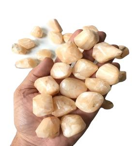 Pierre semi-précieuse naturelle de cristal de pêche Hellaundite King Gems, best-seller, super fine, polie à la main, origine Inde, Feng - Product Image 1