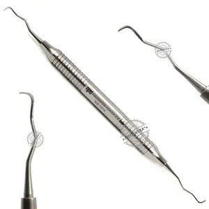 Dental Gracey Curettes 13/14 Hollow Handle Double Ended Periodontal Scaler Dental Stainless Steel Instruments