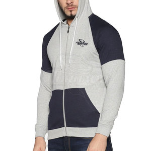 Sweat-shirts à capuche intégral zippés de haute qualité, unis, confortables, en coton/polyester, coupe oversize pour jeunes, idéaux pour l'hiver - Product Image 4