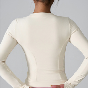 Venta al por mayor de alta calidad para mujer gimnasio Fitness Top logotipo personalizado Fitness Yoga Wear chaqueta - Product Image 6