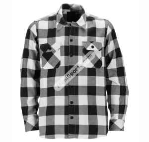 Camisas de franela personalizadas Patrón de cuadros de color oscuro Franela Bonita tendencia Manga completa Poliéster Spandex Camisas a cuadros para hombres - Product Image 6