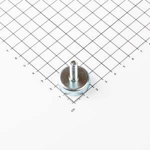 Gripper piatto in ferrite Ø25x7mm con perno filettato - Product Image 1