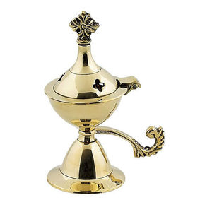 Brûleur d'encens en laiton de conception croisée de luxe meilleur vendeur pour les mariages religieux bon encensoir d'odeur pour des décorations - Product Image 4