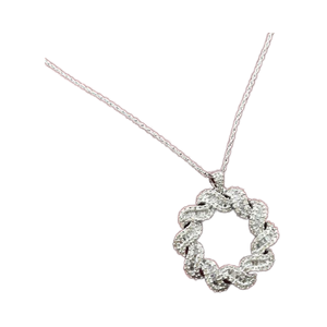 Collier pendentif en diamant blanc naturel rond de 1,10 carat pour femme JEWELSPAARK, argent sterling 925, pour mariage et anniversaire - Product Image 1