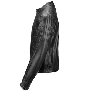 Venta caliente precio de fábrica al por mayor de encargo nuevo diseño de moda negro brillante chaquetas de cuero - Product Image 4