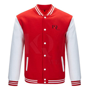 Premium Quality Customized Logo Stand Front Men's Winter Letterman Jacket Cotton/<b>Wool</b> Lightweight Eco-Friendly Long Sleeves - Product Image 1