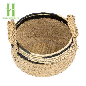 Cestas de algas marinas vintage Cesta de almacenamiento de mimbre Diseño OEM para exteriores Color y dimensión personalizados hechos a mano de Vietnam - Product Image 1