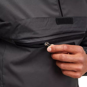 Fabriqué en usine hommes imperméable demi fermeture éclair coupe-vent veste avec capuche attachée et ourlet brut personnalisé haute rue coupe-vent Jack 2025 - Product Image 6