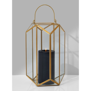 European Vintage Gold Finish Votive <b>Holder</b> Geometric Table Lantern Clear Glass Hurricane <b>Candle</b> <b>Holder</b> Home Decoration Safe - Product Image 6