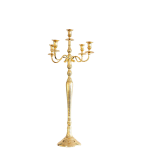 เชิงเทียนตกแต่งทองโบราณแบบ5แขนที่วางเทียน - Product Image 1