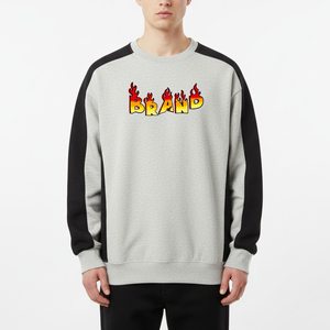 Venta caliente 100% algodón 500 GSM cuello redondo de talla grande sudadera de invierno para hombre Sudadera con capucha apliques bordados personalizados transpirables de gran tamaño - Product Image 6