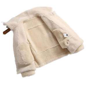 <b>jacket</b> for <b>men</b> Sheepskin Hot Selling <b>Jacket</b> For <b>Men's</b> Winter Warm B3 Bomber Leather <b>Jacket</b> Handmade Premium Genuine Sheepskin - Product Image 5