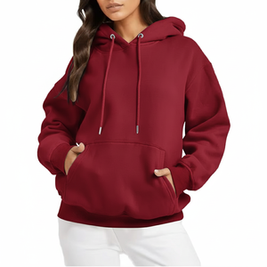Meilleure vente Pull à capuche pour femme Hiver 2026 Nouveau style streetwear 100% coton polaire Impression de logo personnalisée - Product Image 1