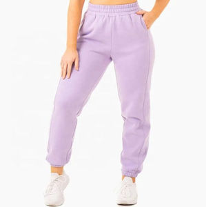 Pantalon ample en coton de haute qualité pour femme 2026 avec logo personnalisé, taille mi-haute, coupe droite, coupe-vent, prix bas - Product Image 4