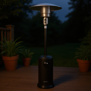 Calentador de Patio a Gas SA9300 en Negro y Plateado - Product Image 3