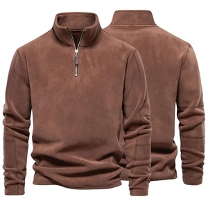 Blouson Bomber d'Hiver en Coton Sergé Personnalisé avec Logo pour Homme, 100% Coton, en Polaire Tricotée avec Fermeture Éclair, Idéal pour l'Extérieur - Vente en Gros - Product Image 3