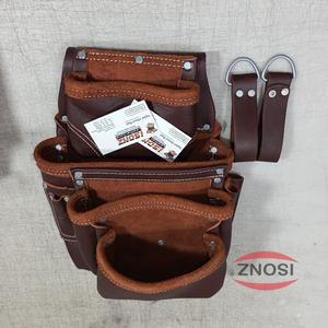 เข็มขัดเครื่องมือหนังสีแทนแท้สำหรับ100% กระเป๋า/กระเป๋าสำหรับช่างไม้และงานก่อสร้างราคาขายส่ง - Product Image 6