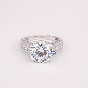 D Color VVS 5ct redondo laboratorio cultivado joyería diamante 925 Anillos de Compromiso de plata esterlina para mujeres al por mayor - Product Image 6