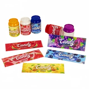 Vente en gros de canettes en plastique de 3,5 oz (100 ml) avec bouchon coloré pour bonbons et gommes, avec étiquette holographique - Product Image 6