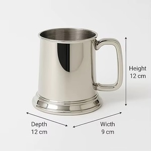 Taza de café metálica de doble capa de tendencia industrial, paredes aisladas que previenen la degradación del sabor causada por la enfriación rápida - Product Image 4