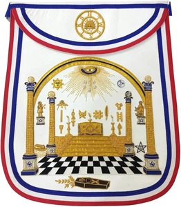Delantal Masónico de George Washington, Diseño Masónico, Obra Maestra Bordada a Mano, Tipo de Tela: Cuero Sintético - Product Image 2