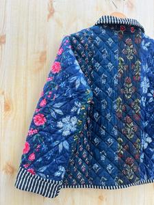 Chaquetas acolchadas de retazos de algodón Floral estilo bohemio Otoño Invierno chaqueta abrigo Streetwear Boho acolchado chaqueta Reversible - Product Image 6