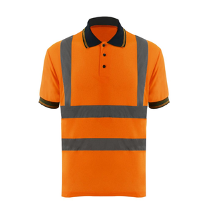Polo de travail haute visibilité pour homme, manches courtes, réfléchissant, en coton, nylon et polyester, de bonne qualité - Product Image 1