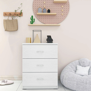 Custom Modern 3-Drawer Wood <b>Chest</b> Handmade Malaysia Home Bedroom Living Room Office Bathrooms Kitchen 1407 SILVER Outdoor Use - Product Image 1