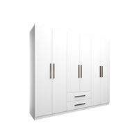Armoire murale blanche pour chambre à coucher, design de placard à vêtements, meuble de rangement pour chambre à coucher