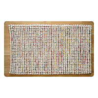Tapis en Laine Mélangée Tissé à la Main Style Bohème Moderne Boho Chic 50X80cm, Tapis Artisanal en Peluche Épais et Doux en Coton Textile Art de Qualité Avani