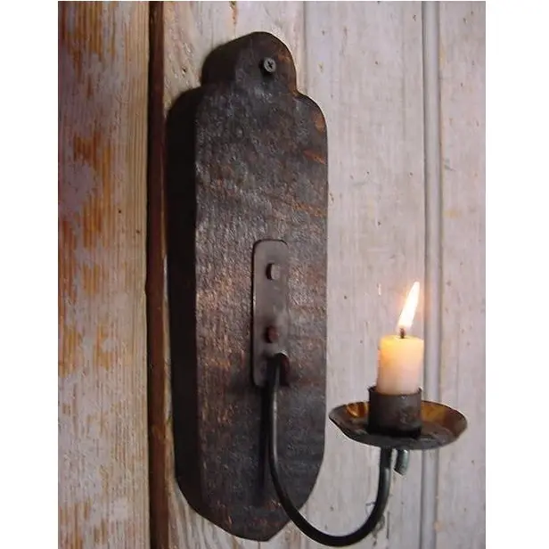 Solid Wooden Decorative Indoor Wall Mounted Candle Sconce Wedding Decoration Candle Holder for Wall