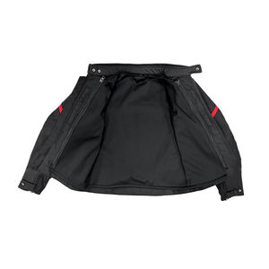 Blouson de moto pour homme à manches longues, coloris noir, rouge et gris, respirant, en Cordura, coupe-vent, pour toutes les saisons, vêtements de course - Product Image 3