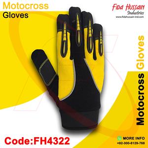 Gant de vélo protégé contre les articulations en cuir synthétique Gants de vélo pour motard Gants de motocross imprimés en silicone - Product Image 3