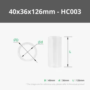 Embout rond plat rigide en acrylique transparent pour tubes - Product Image 2