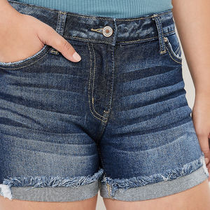 Vente chaude Custom Made Femmes Denim Court High Street Style avec Cordon de serrage imprimé Vente en gros Running Femmes Denim Court - Product Image 5