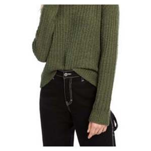 Maglione Corto Verde Crave Fame Junior, Traspirante, a Costine, Lavorazione a Treccia, con Fiocco, Stile Vintage Coreano Premium per Inverno Autunno, Taglia Frontale - Product Image 3