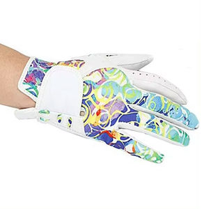 ถุงมือกอล์ฟหนังแกะเนื้อนุ่มทนทานผ้าระบายอากาศได้ดีถุงมือกอล์ฟกอล์ฟดีไซน์ขาวออกแบบโลโก้ได้ตามต้องการ - Product Image 3