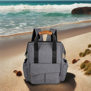 Vaxed Grand sac à dos en toile souple Sac à main de plage et sac fourre-tout Prix de gros Sac à couches pour bébé Ancien produit - Product Image 2