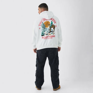 เสื้อฮู้ดสวมหัวสวมหัวสำหรับผู้ชายผ้าฝ้ายโอเวอร์ไซส์ใส่กลางแจ้ง100% สำหรับฤดูหนาว - Product Image 4