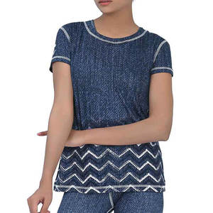 Camiseta ajustada regular de algodón 100% con diseño de sublimación para mujer, camisetas personalizadas con logotipo para mujer - Product Image 2