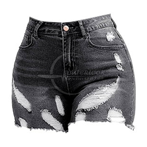 กางเกงยีนส์ขาสั้นสำหรับผู้หญิงกางเกงขาสั้นผ้ายีนส์สำหรับผู้หญิงดีไซน์ดีทนทานแบบ2025 - Product Image 4