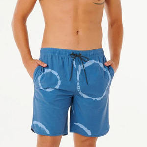 กางเกงขาสั้นชายหาดฤดูร้อนสำหรับผู้ชาย ผ้าโพลีเอสเตอร์ 100% สไตล์เซิร์ฟ ลายเรียบ ผ้าแคนวาสถัก ทรงกลาง บริการขายส่งและรับผลิตแบบ OEM - Product Image 4